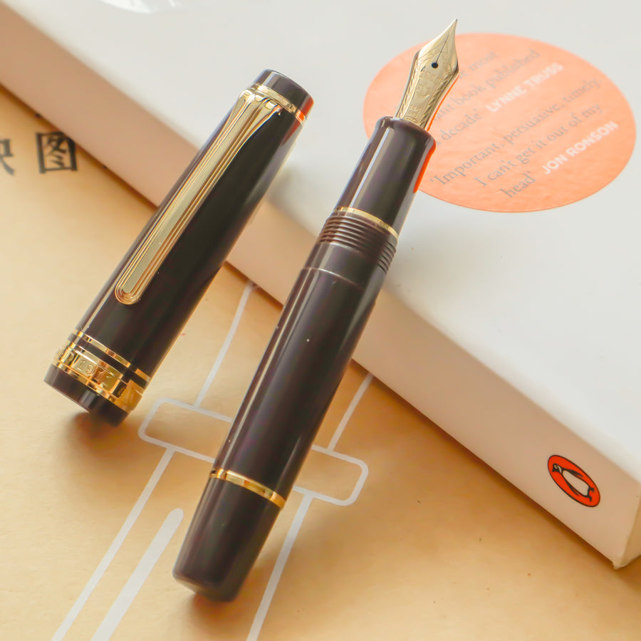 SAILOR Pro Gear Slim Mini Fountain Pen Morocco - Puff Brown - PenSachi Japanese Limited Fountain Pen