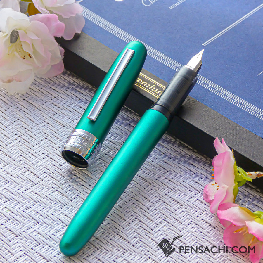 PLATINUM Plaisir Fountain Pen - Teal Green - PenSachi Japanese Limited Fountain Pen