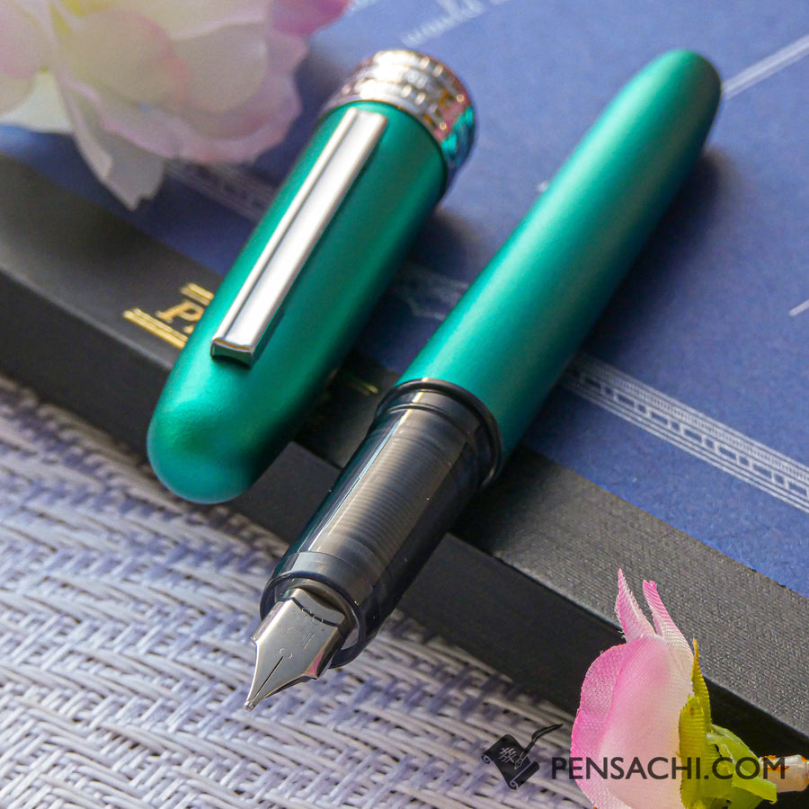 PLATINUM Plaisir Fountain Pen - Teal Green - PenSachi Japanese Limited Fountain Pen