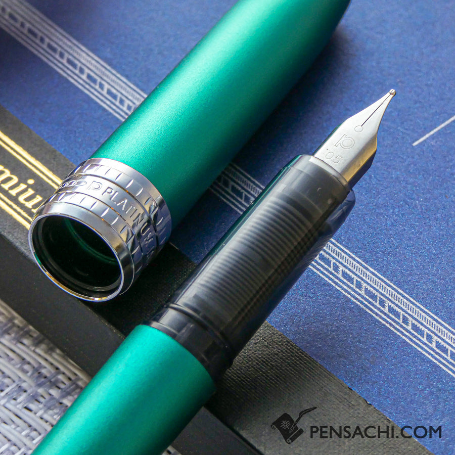 PLATINUM Plaisir Fountain Pen - Teal Green - PenSachi Japanese Limited Fountain Pen