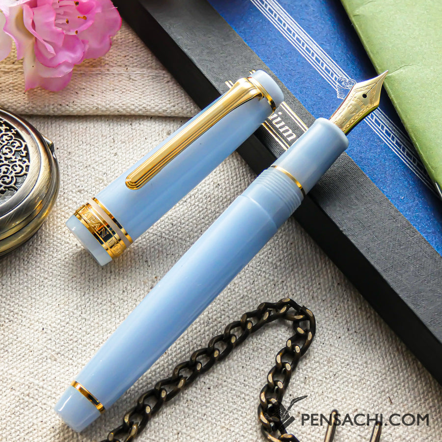 Premium Vulpen Sailor SAILOR Japan Professional Gear Slim Shikiori Vulpen - Blauw, Extra Fijne Punt (EF), Geïnspireerd Op Japanse Seizoenen Vulpen Blauw Sailor Premium Vulpen Sailor SAILOR Japan Professional Gear Slim Shikiori Vulpen - Blauw, Extra Fijne Punt (EF), Geïnspireerd Op Japanse Seizoenen Vulpen Blauw Sailor