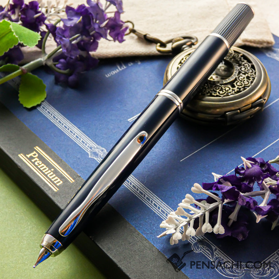 PILOT Vanishing Point Capless Fermo Fountain Pen - Dark Blue - PenSachi Japanese Limited Fountain Pen