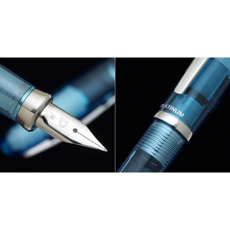 PLATINUM Balance Fountain Pen - Crystal Blue - PenSachi Japanese Limited Fountain Pen