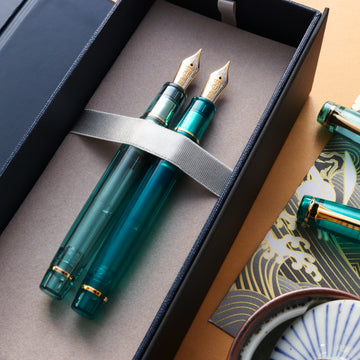 SAILOR Limited Edition Pro Gear Classic Set - Cyan Blue and Teal Green - PenSachi Japanese Limited Fountain Pen