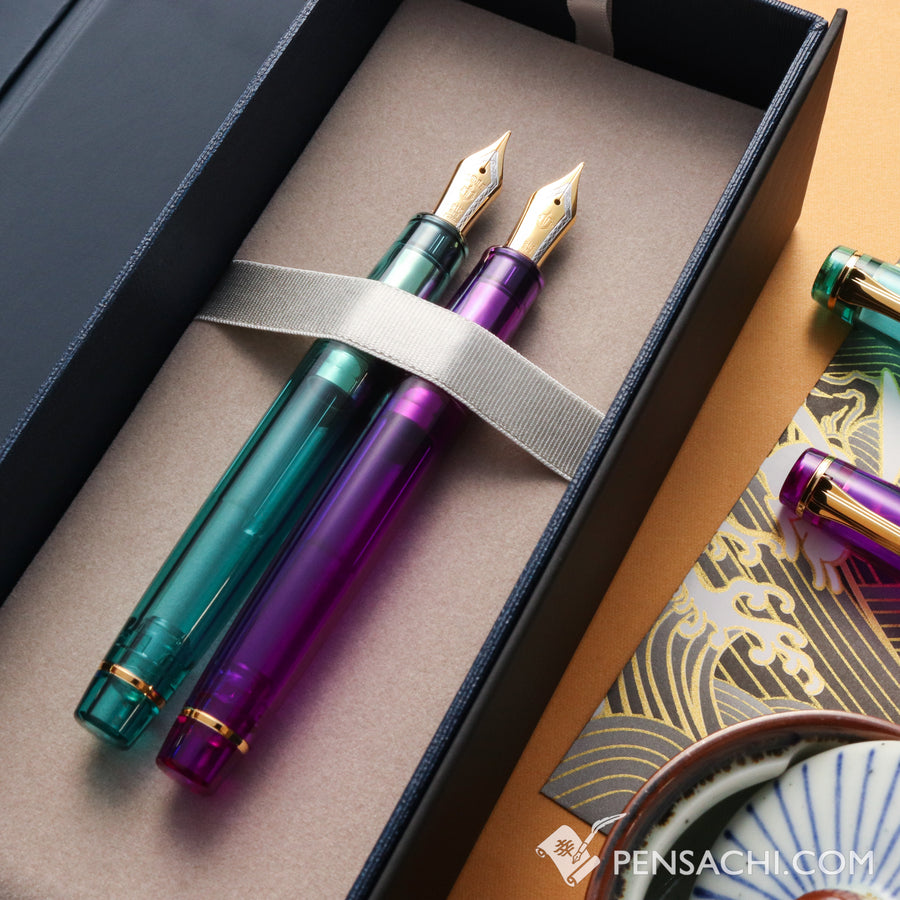 SAILOR Limited Edition Pro Gear Classic Set - Cyan Blue and Wisteria Purple - PenSachi Japanese Limited Fountain Pen