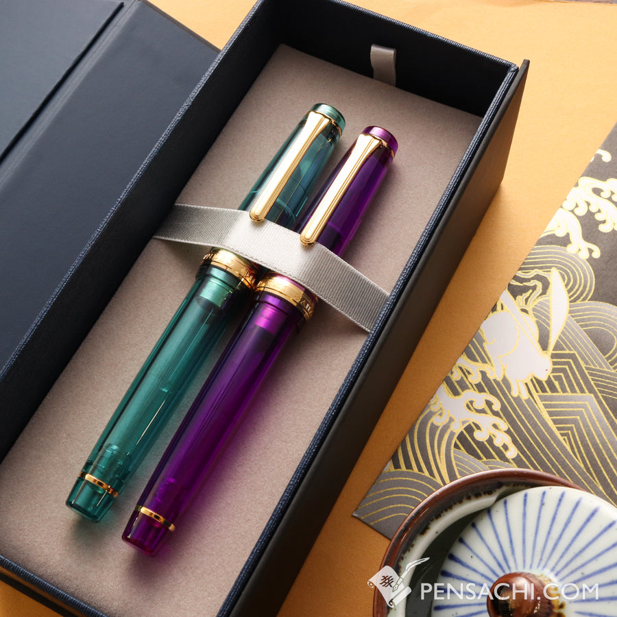 SAILOR Limited Edition Pro Gear Classic Set - Cyan Blue and Wisteria Purple - PenSachi Japanese Limited Fountain Pen