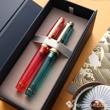 SAILOR Limited Edition Pro Gear Classic Set - Ruby Pink and Cyan Blue - PenSachi Japanese Limited Fountain Pen