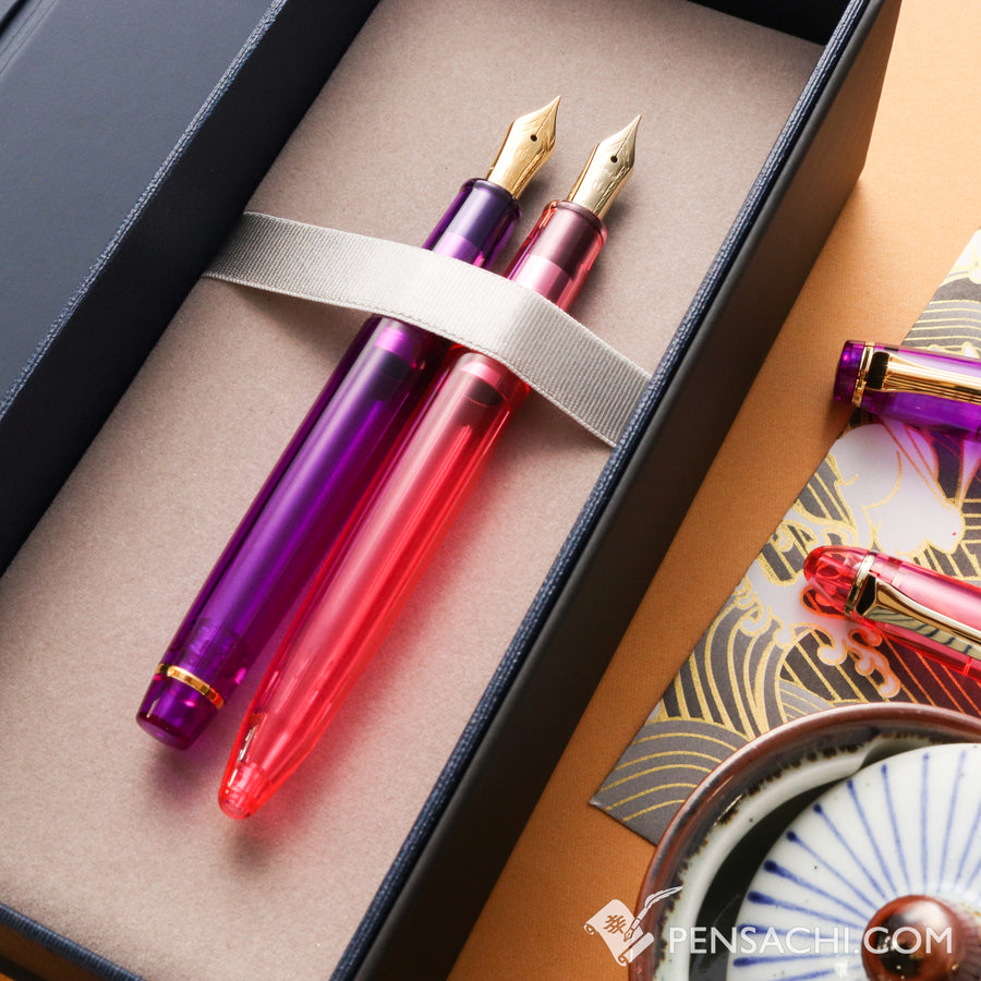 SAILOR Limited Edition Pro Gear Slim and Pro-Color Set - Wisteria Purple and Ruby Pink - PenSachi Japanese Limited Fountain Pen