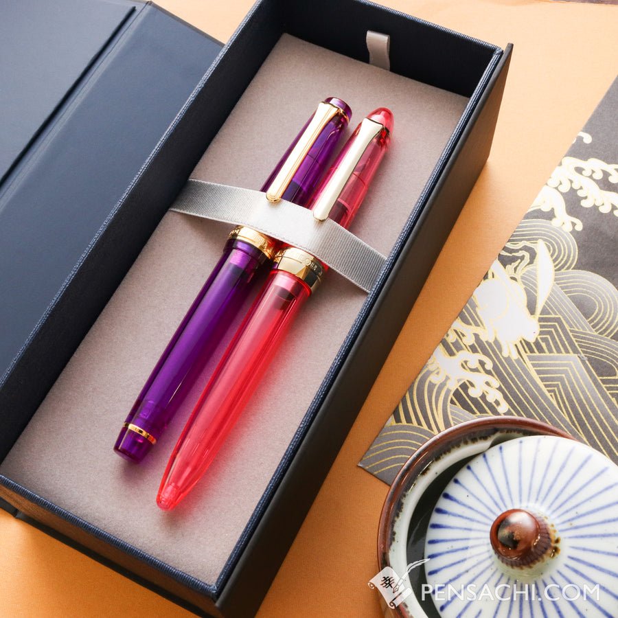 SAILOR Limited Edition Pro Gear Slim and Pro-Color Set - Wisteria Purple and Ruby Pink - PenSachi Japanese Limited Fountain Pen