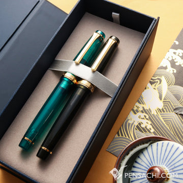 SAILOR Limited Edition Pro Gear Classic Set - Teal Green and Dark Green - PenSachi Japanese Limited Fountain Pen