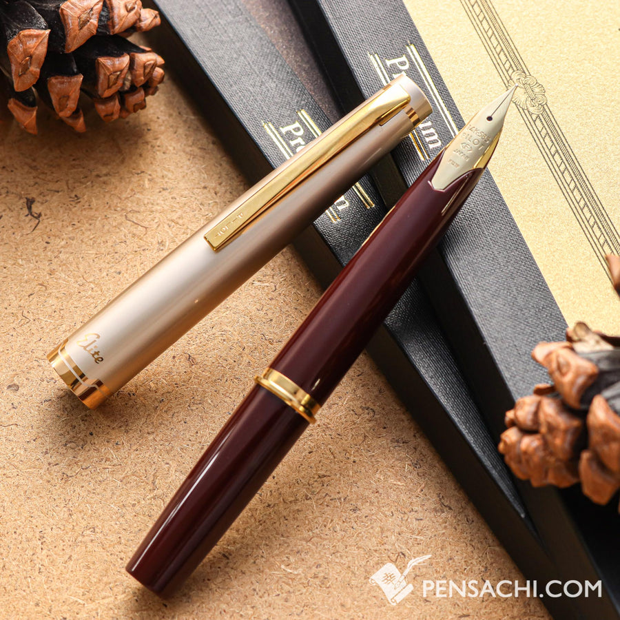 PILOT Elite 95S Fountain Pen - Deep Red - PenSachi Japanese Limited Fountain Pen