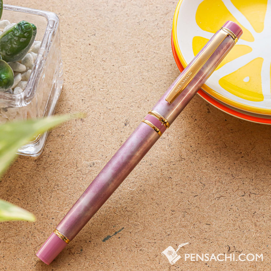 PILOT Grance Fountain Pen - Marble Pink - PenSachi Japanese Limited Fountain Pen