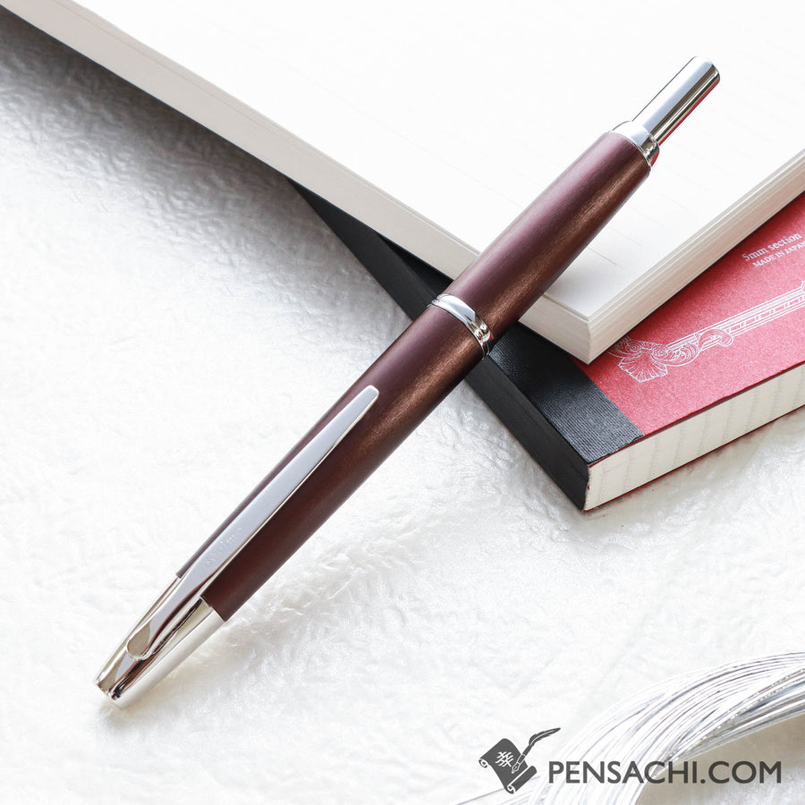 Buy PILOT Limited Edition Vanishing Point Capless Decimo Fountain Pen - Brown 18K Gold Rhodium plated nib fountain pen directly from Japan. Nib Size: F (Fine) Best price fountain pen. Origin Japan