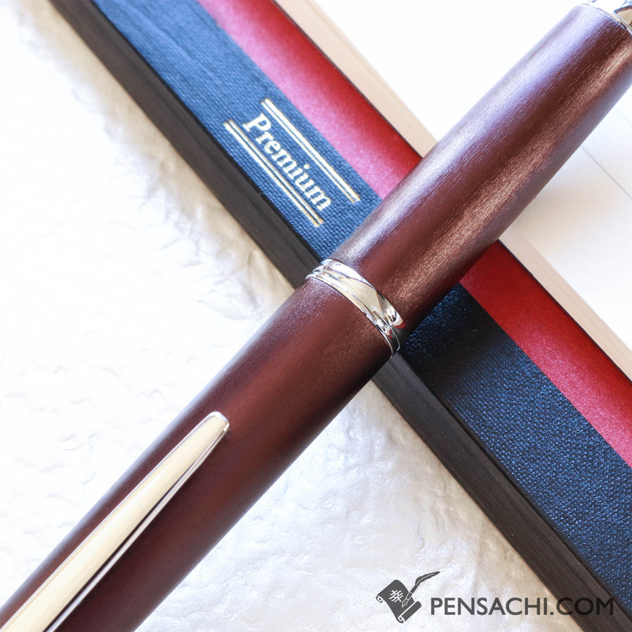 Buy PILOT Limited Edition Vanishing Point Capless Decimo Fountain Pen - Brown 18K Gold Rhodium plated nib fountain pen directly from Japan. Nib Size: F (Fine) Best price fountain pen. Origin Japan