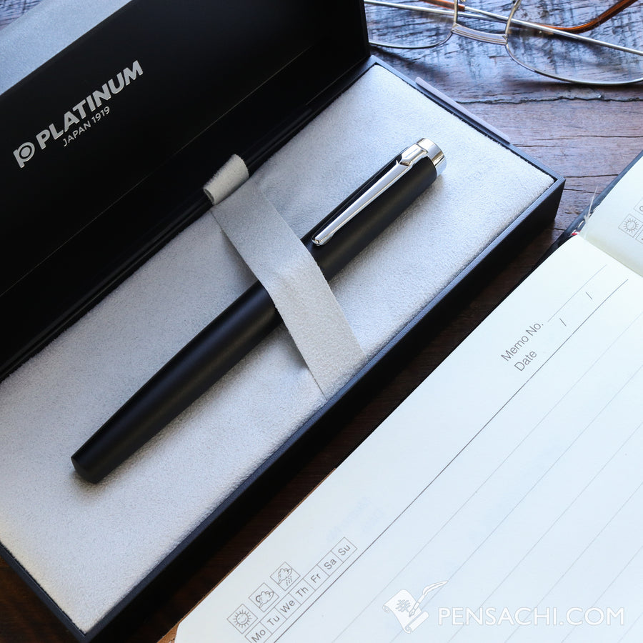 PLATINUM Procyon Luster Fountain Pen - Black Mist - PenSachi Japanese Limited Fountain Pen