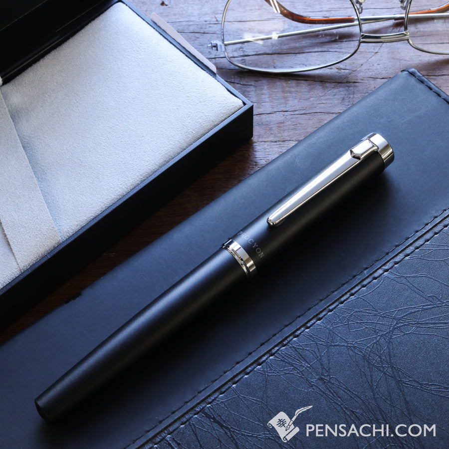 PLATINUM Procyon Luster Fountain Pen - Black Mist - PenSachi Japanese Limited Fountain Pen