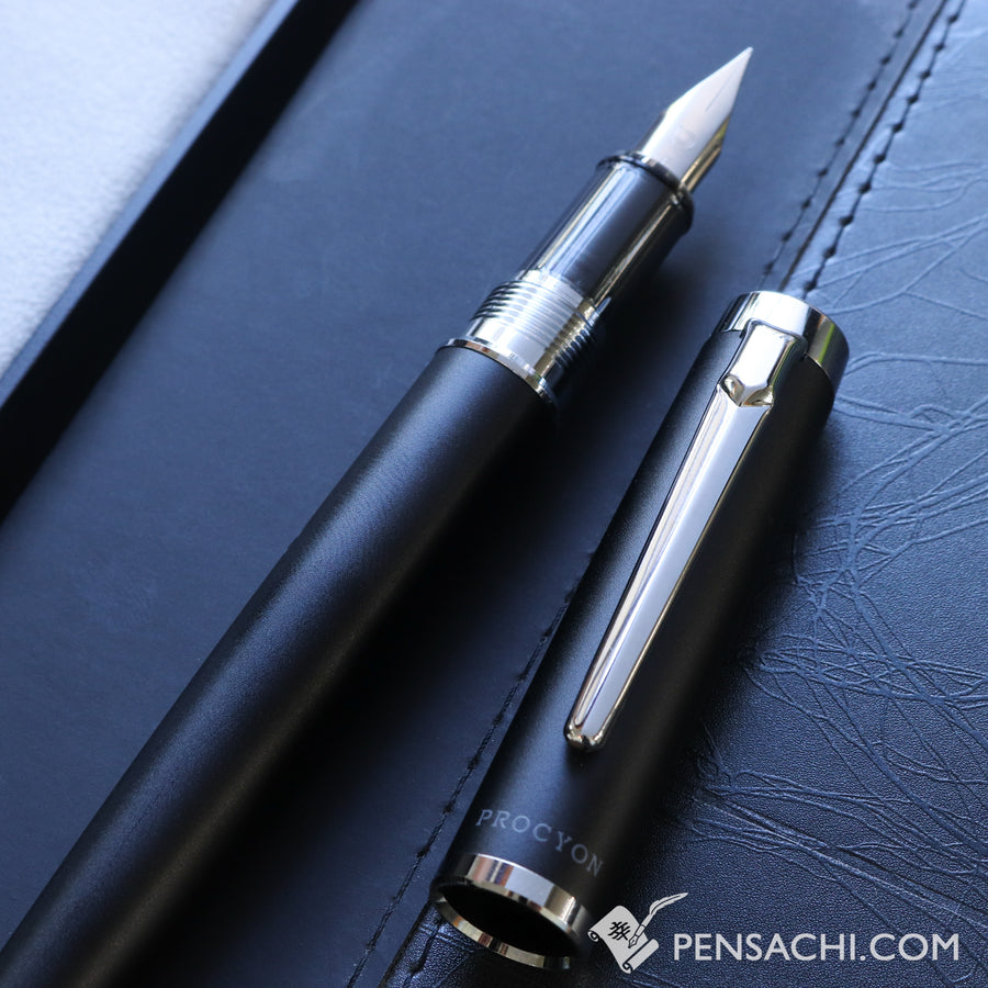 PLATINUM Procyon Luster Fountain Pen - Black Mist - PenSachi Japanese Limited Fountain Pen