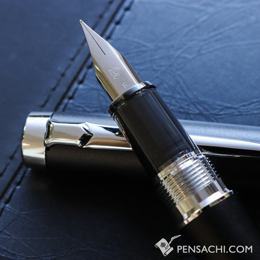 PLATINUM Procyon Luster Fountain Pen - Black Mist - PenSachi Japanese Limited Fountain Pen