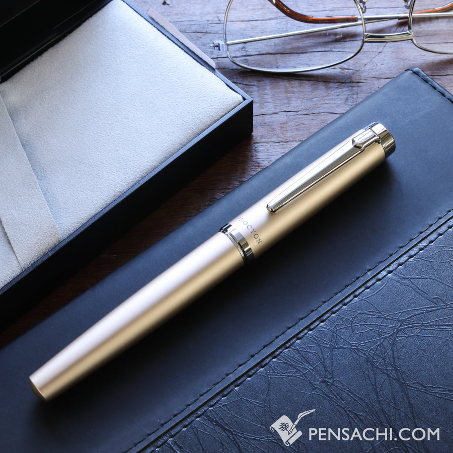 PLATINUM Procyon Luster Fountain Pen - Champagne Gold - PenSachi Japanese Limited Fountain Pen