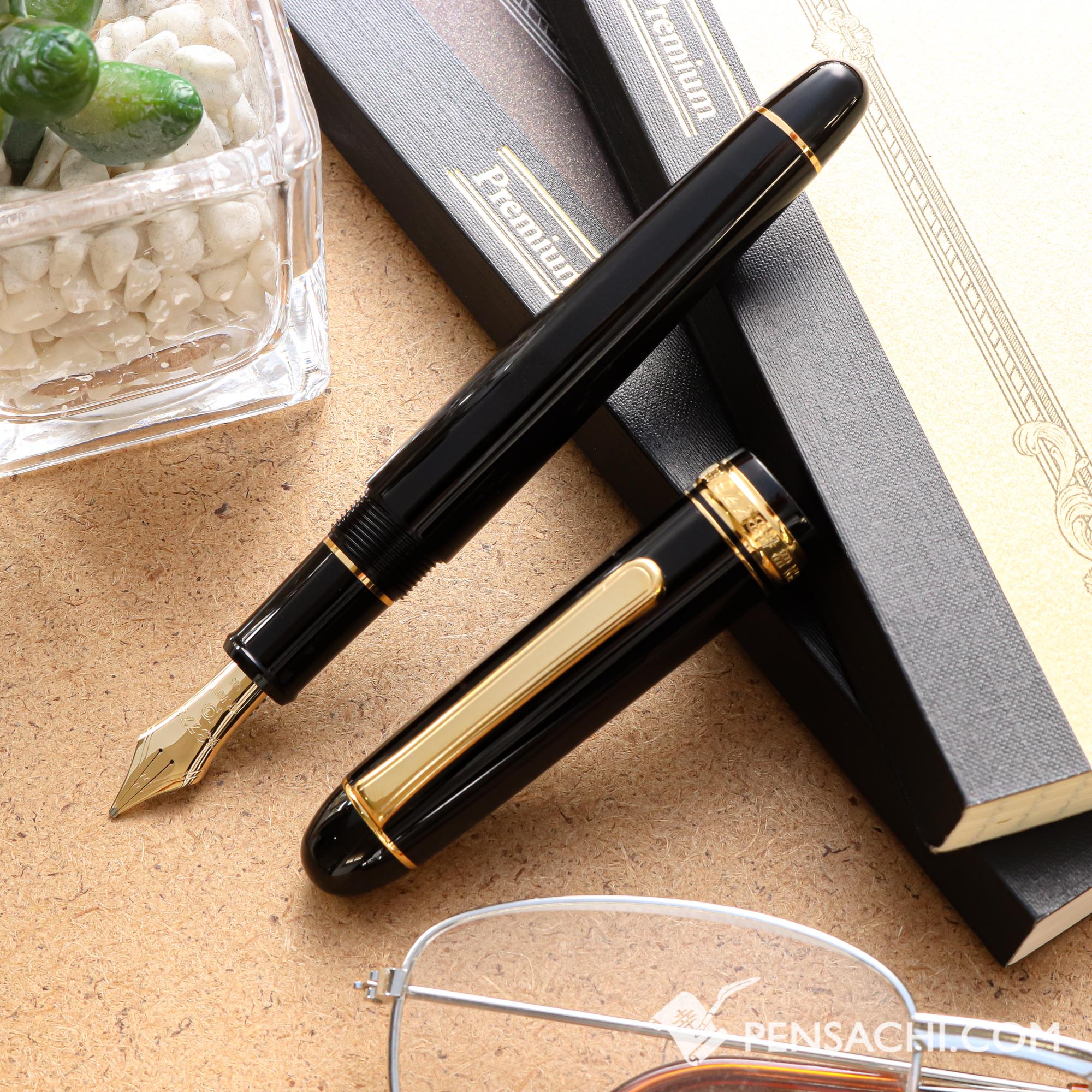 PLATINUM #3776 Century Music Fountain Pen - Black | PenSachi