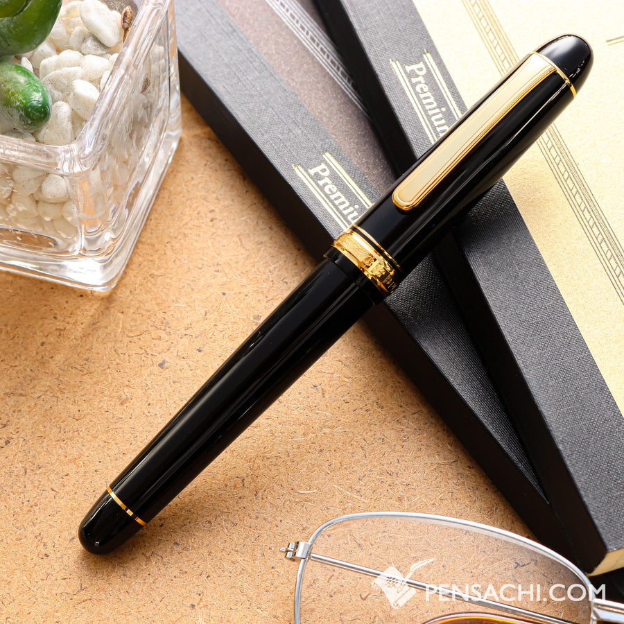 PLATINUM #3776 Century Music Fountain Pen - Black - PenSachi Japanese Limited Fountain Pen