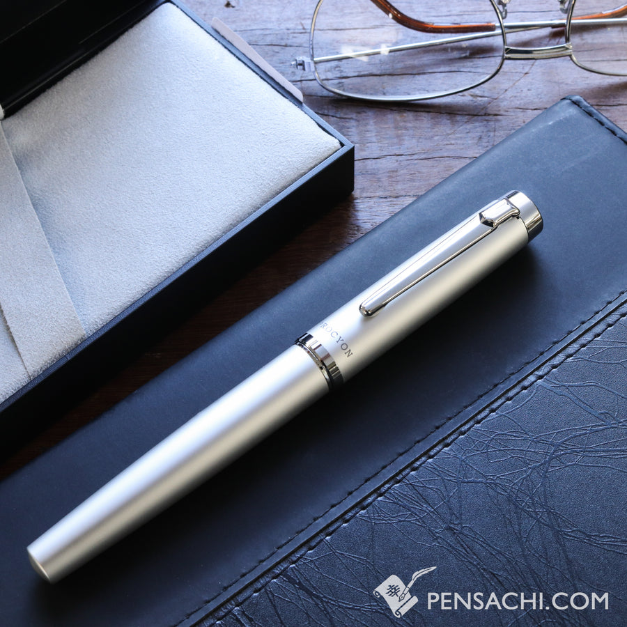 PLATINUM Procyon Luster Fountain Pen - Satin Silver - PenSachi Japanese Limited Fountain Pen