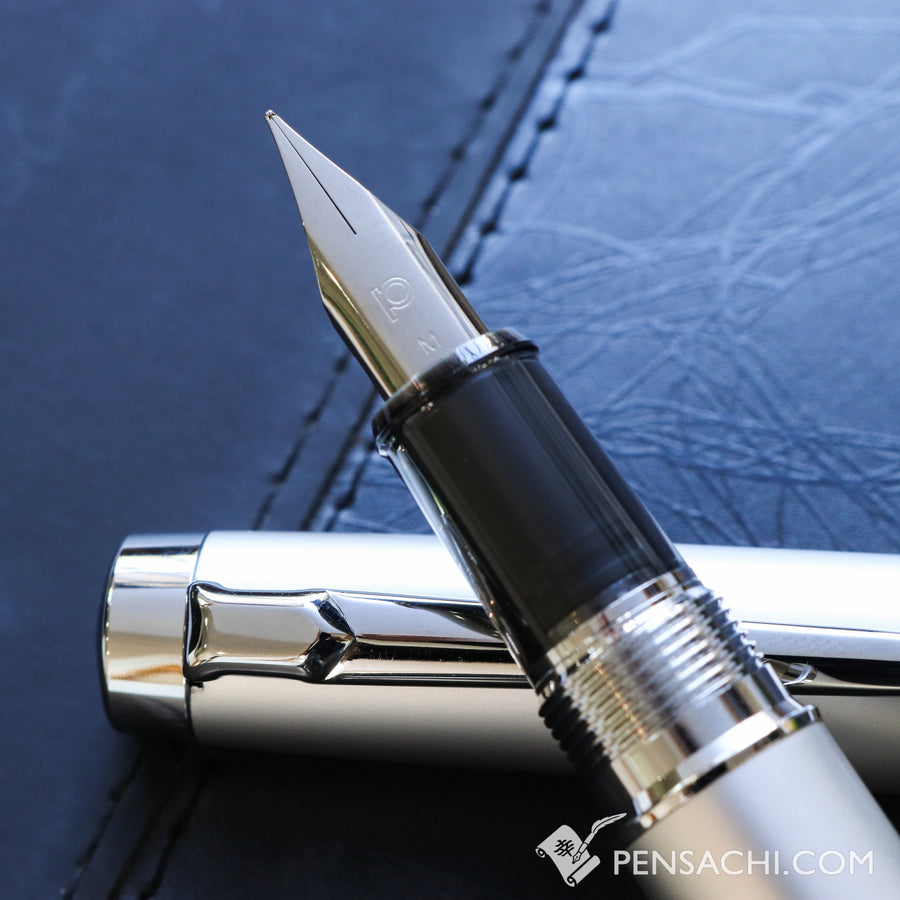 PLATINUM Procyon Luster Fountain Pen - Satin Silver - PenSachi Japanese Limited Fountain Pen