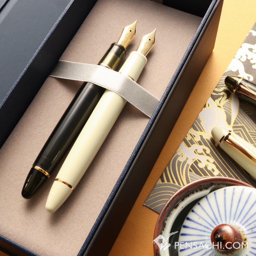 SAILOR Limited Edition 1911 Large (Full size) Set - Dark Green and Daisy White - PenSachi Japanese Limited Fountain Pen