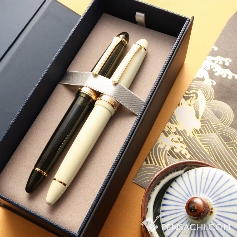 SAILOR Limited Edition 1911 Large (Full size) Set - Dark Green and Daisy White - PenSachi Japanese Limited Fountain Pen