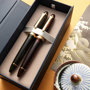 SAILOR Limited Edition 1911 Large (Full size) Set - Dark Green and Walnut Brown - PenSachi Japanese Limited Fountain Pen