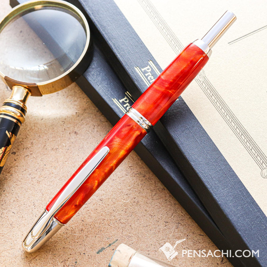 PILOT Vanishing Point Capless SE Fountain Pen - Marble Orange - PenSachi Japanese Limited Fountain Pen