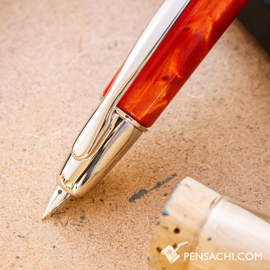 PILOT Vanishing Point Capless SE Fountain Pen - Marble Orange - PenSachi Japanese Limited Fountain Pen