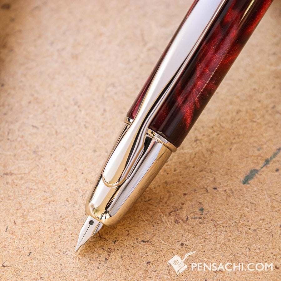 PILOT Vanishing Point Capless SE Fountain Pen - Marble Red - PenSachi Japanese Limited Fountain Pen