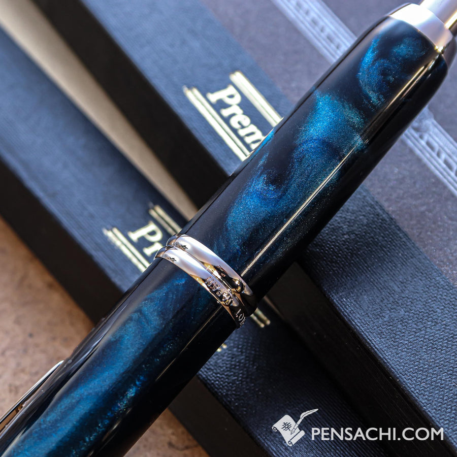 PILOT Vanishing Point Capless SE Fountain Pen - Marble Blue - PenSachi Japanese Limited Fountain Pen