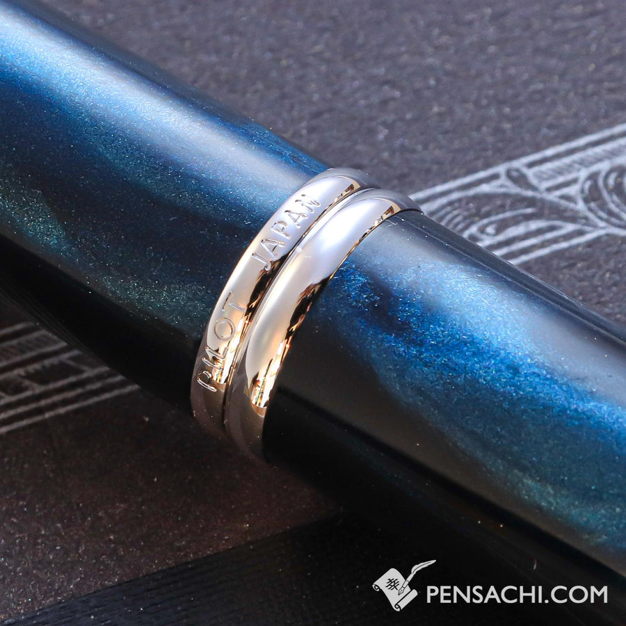 PILOT Vanishing Point Capless SE Fountain Pen - Marble Blue - PenSachi Japanese Limited Fountain Pen