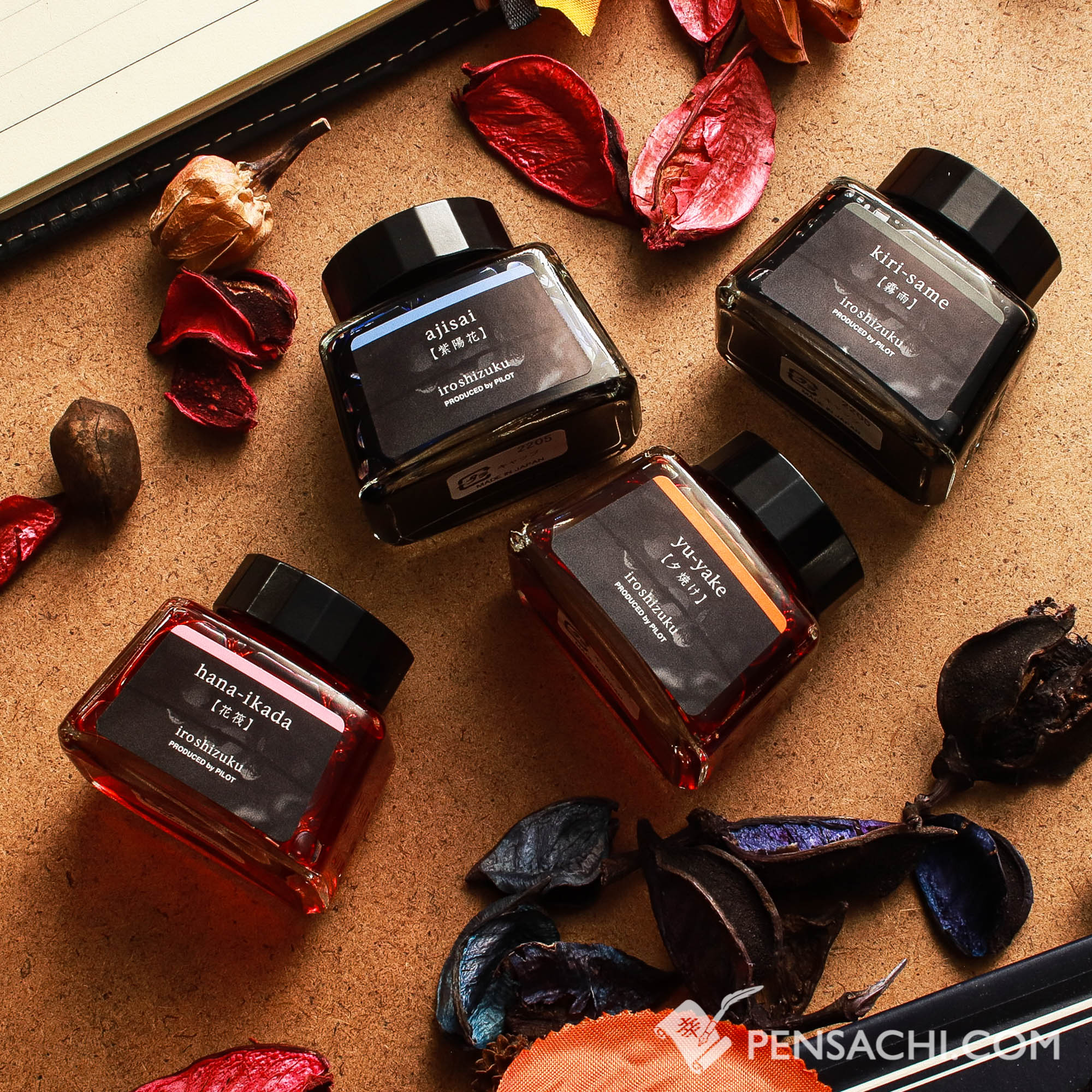 Pilot Limited Edition Iroshizuku Ink 4 Color Set - Yuugure (Dusk
