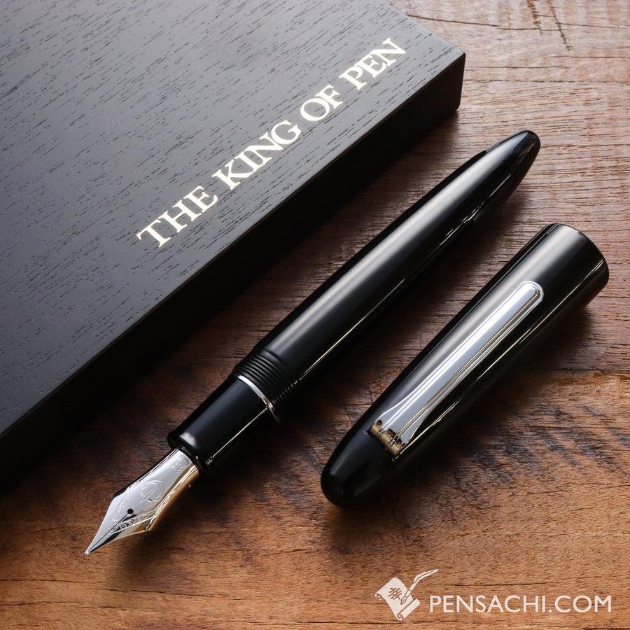 SAILOR King of Pens 1911 Ebonite Fountain Pen - Black Silver - PenSachi Japanese Limited Fountain Pen