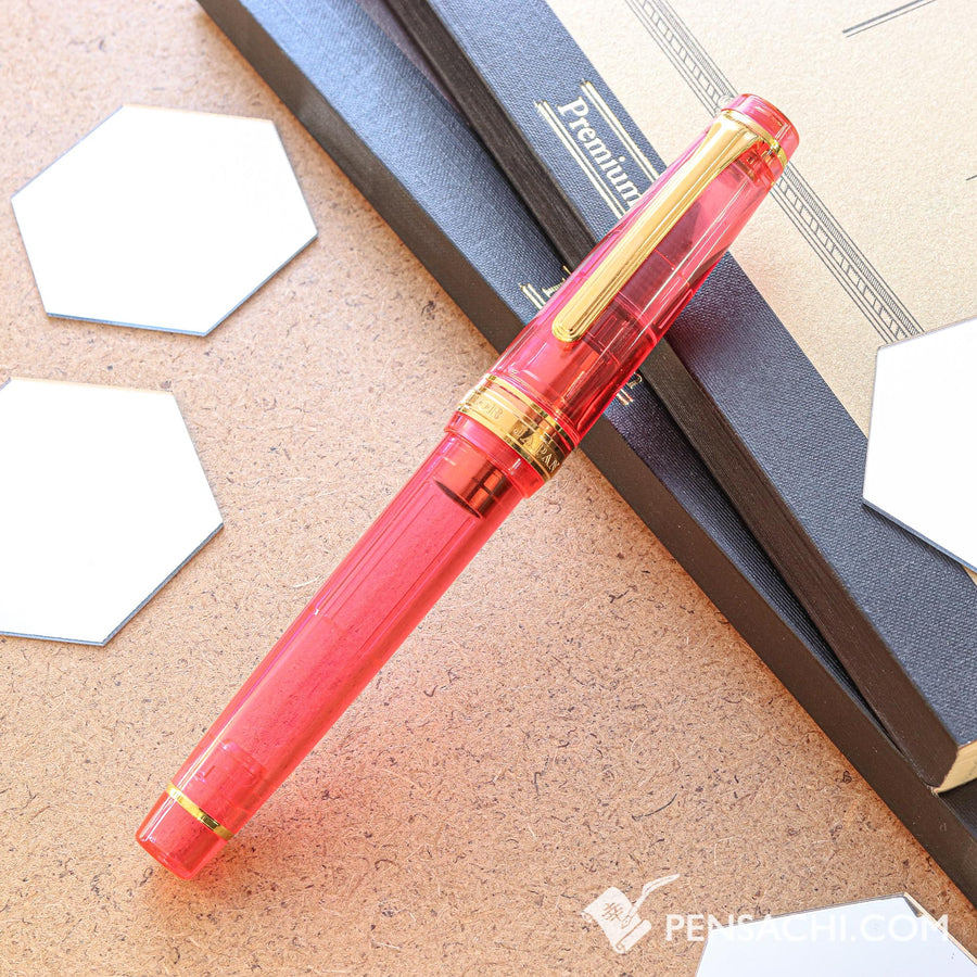 SAILOR Limited Edition Pro Gear Classic Demonstrator Fountain Pen - Ruby Pink - PenSachi Japanese Limited Fountain Pen