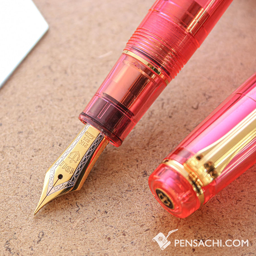 SAILOR Limited Edition Pro Gear Classic Demonstrator Fountain Pen - Ruby Pink - PenSachi Japanese Limited Fountain Pen