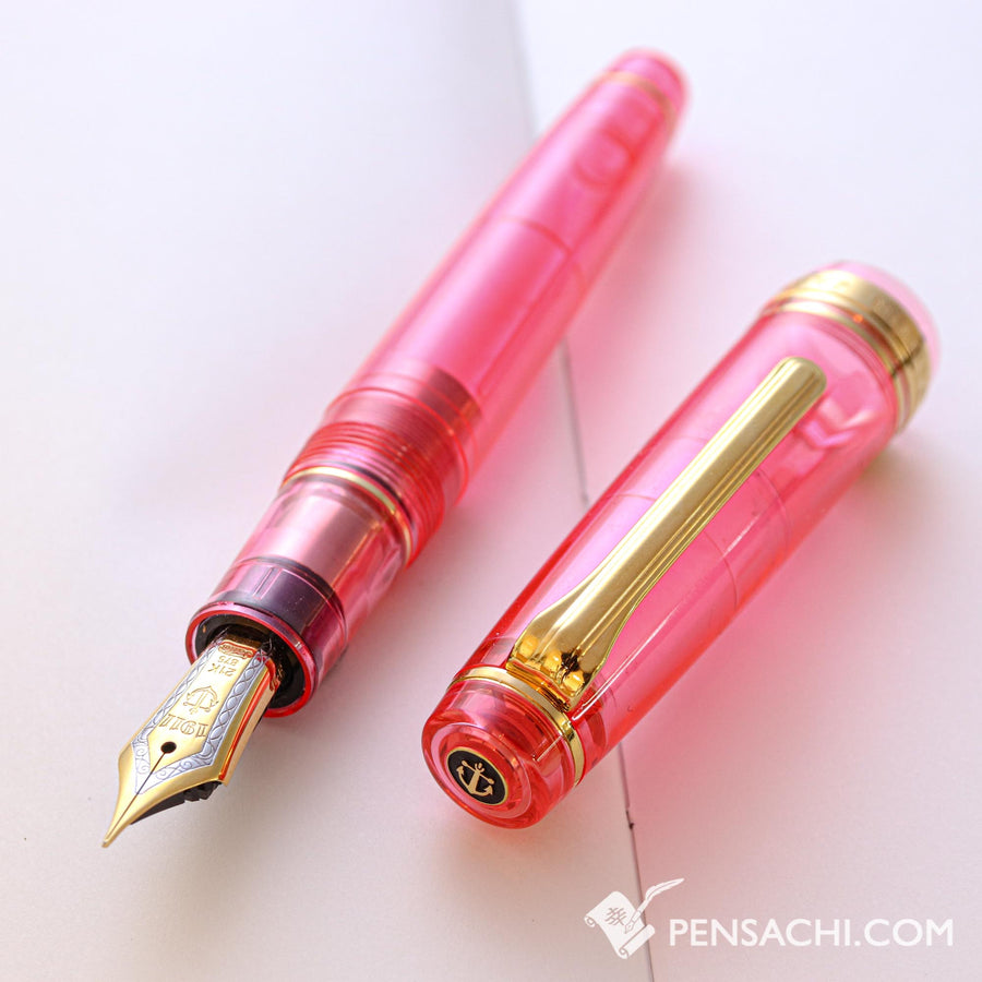 SAILOR Limited Edition Pro Gear Classic Demonstrator Fountain Pen - Ruby Pink - PenSachi Japanese Limited Fountain Pen