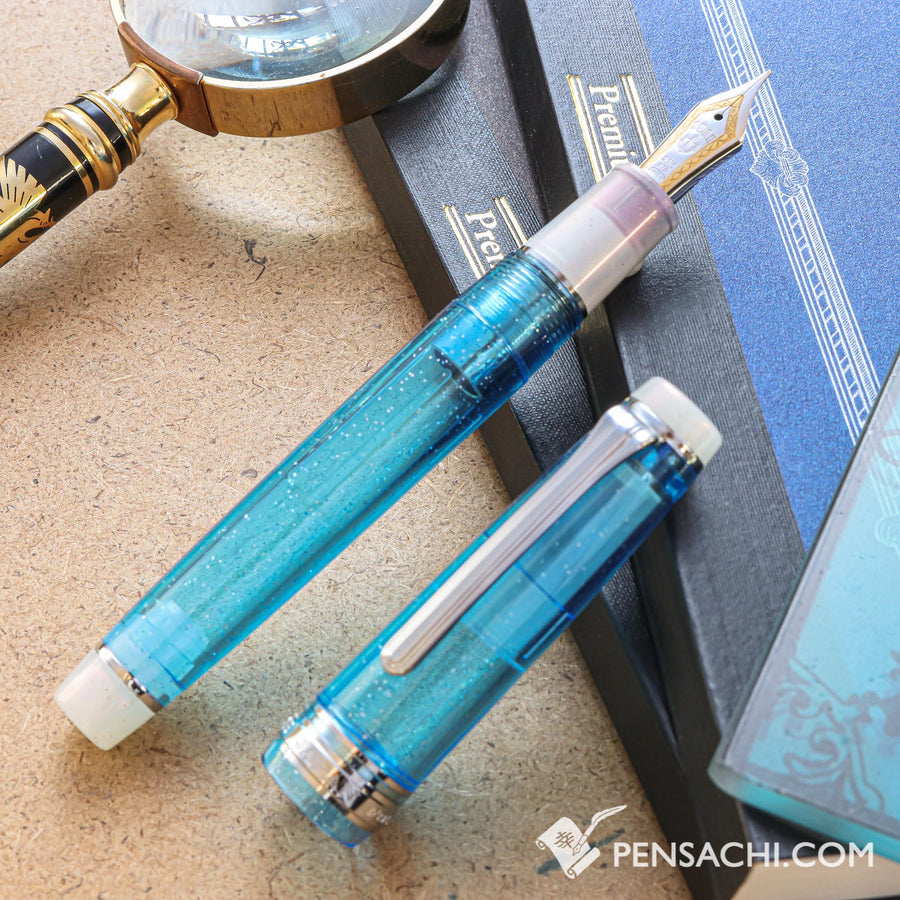 SAILOR Limited Edition Pro Gear Classic Demonstrator Fountain Pen - Sparkling Blue Sea - PenSachi Japanese Limited Fountain Pen