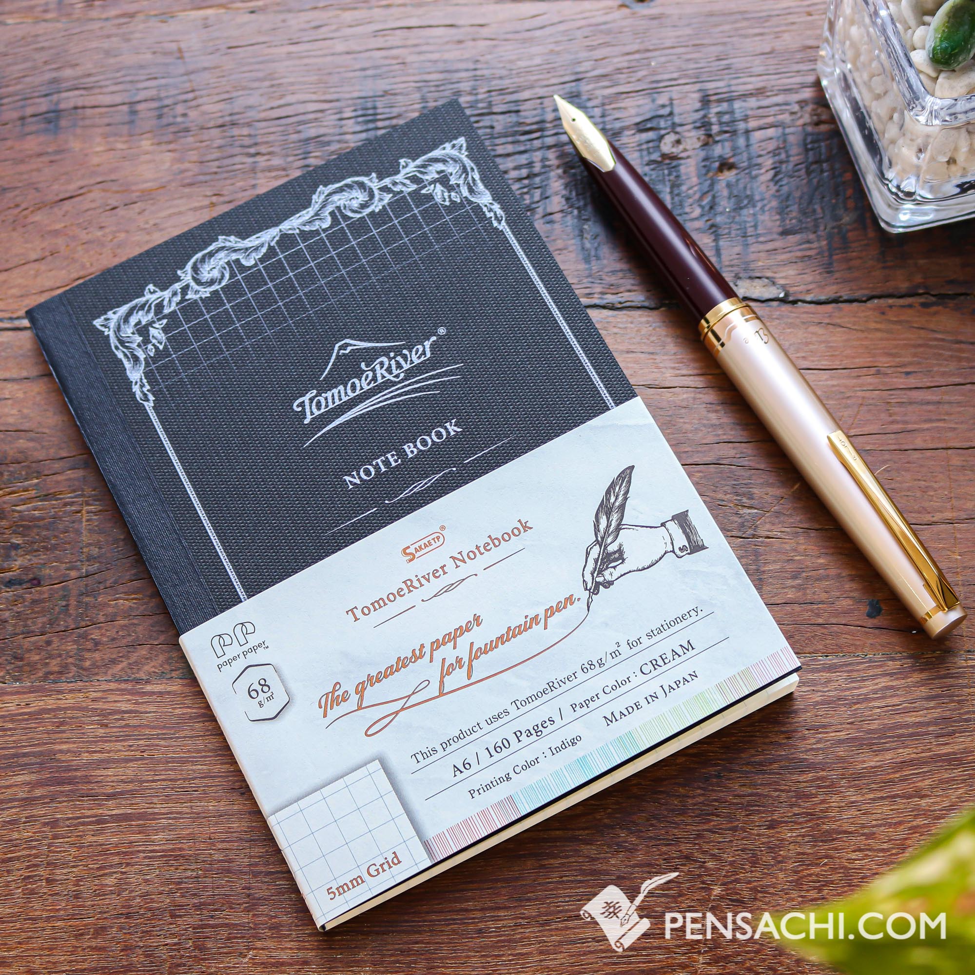 Tomoe River FP A6 Notebook (160 pages) 68g/m2 Cream 5mm Grid