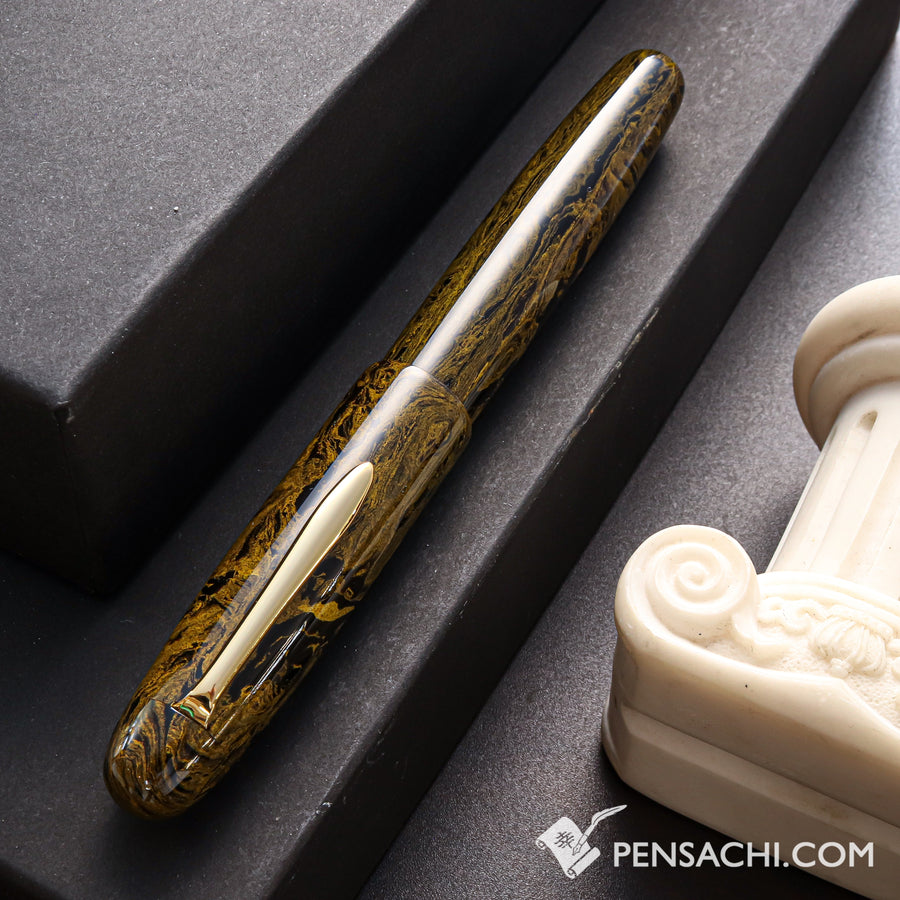 EBOYA Houju (Large) Ebonite Fountain Pen - Kougetsu Yellow - PenSachi Japanese Limited Fountain Pen