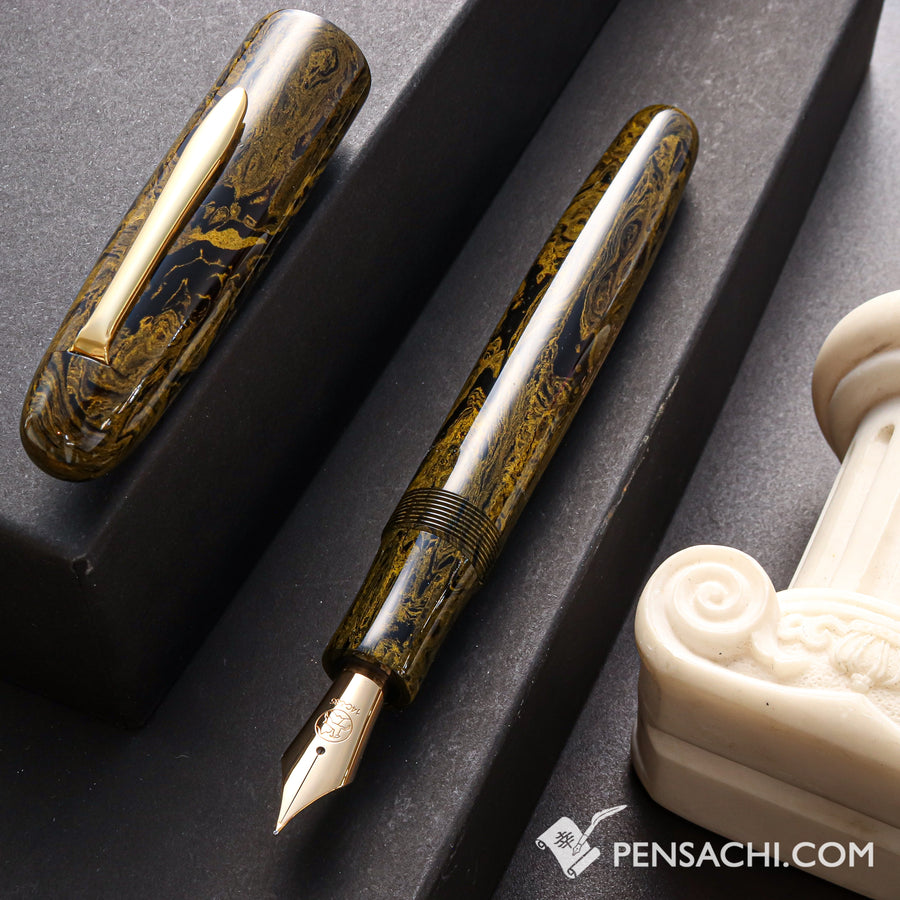 EBOYA Houju (Large) Ebonite Fountain Pen - Kougetsu Yellow - PenSachi Japanese Limited Fountain Pen