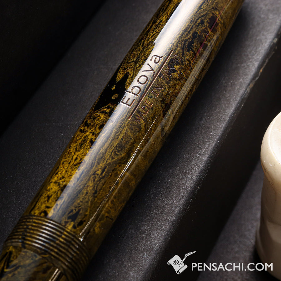 EBOYA Houju (Large) Ebonite Fountain Pen - Kougetsu Yellow - PenSachi Japanese Limited Fountain Pen