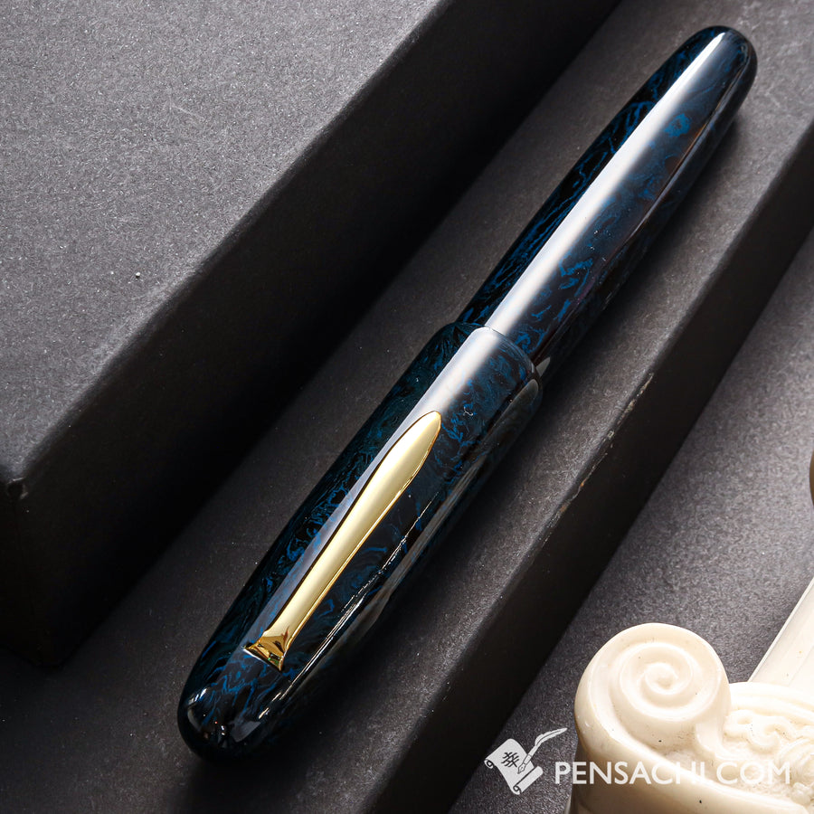 EBOYA Houju (Large) Ebonite Fountain Pen - Shinkai Blue - PenSachi Japanese Limited Fountain Pen
