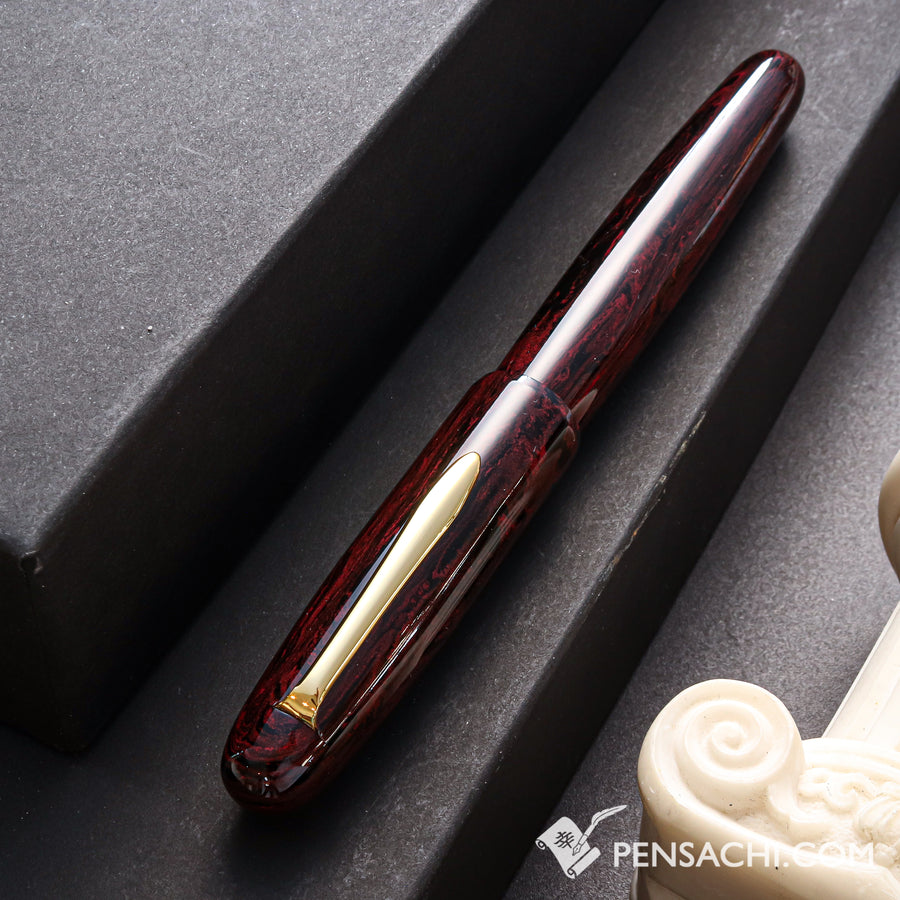 EBOYA Houju (Medium) Ebonite Fountain Pen - Tanshin Red - PenSachi Japanese Limited Fountain Pen