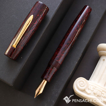 EBOYA Natsume (Large) Ebonite Fountain Pen - Tanshin Red - PenSachi Japanese Limited Fountain Pen