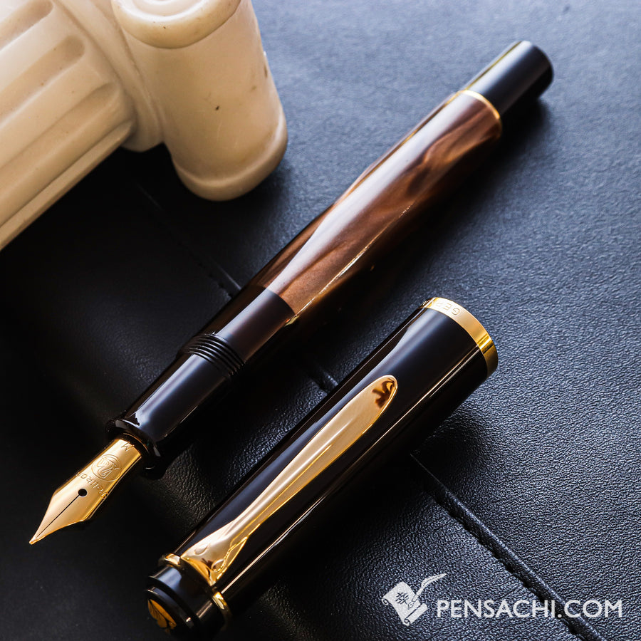 PELIKAN M200 Fountain Pen - Brown Marble - PenSachi Japanese Limited Fountain Pen