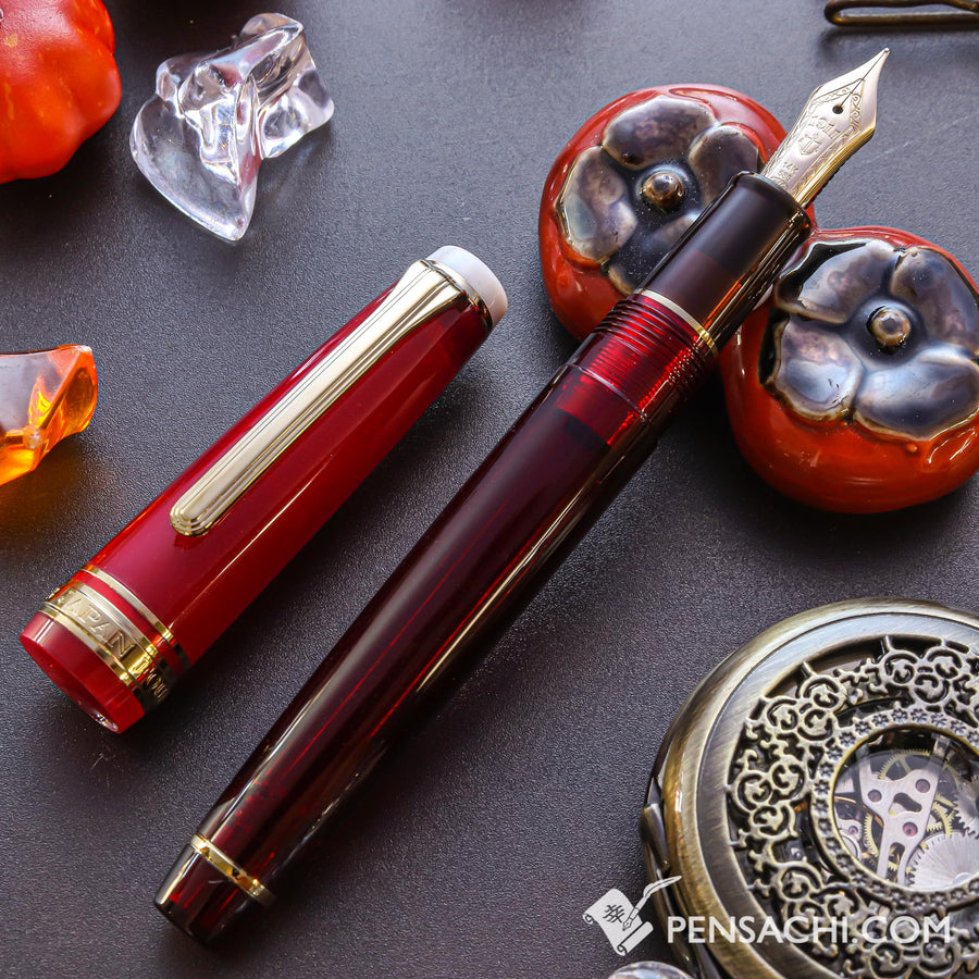 SAILOR Limited Edition Pro Gear Slim Demonstrator Fountain Pen - Hallongrotta - PenSachi Japanese Limited Fountain Pen